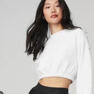 ALO Yoga White Crop Top
